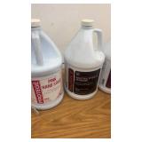 Lot of 13 Gallons of Floor Care Cleaners, Degreasers and Hand Soap