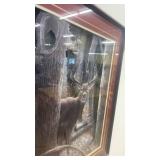 Framed Wildlife Artwork Featuring Deer in Forest