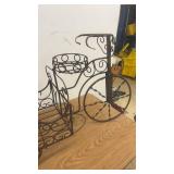 Lot of 2 Decorative Metal Plant Stands and Samsung Wireless Active Subwoofer