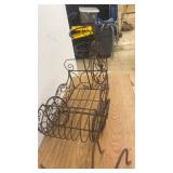 Lot of 2 Decorative Metal Plant Stands and Samsung Wireless Active Subwoofer