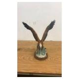 Giuseppe Armani Bald Eagle Porcelain Sculpture on Wooden Base