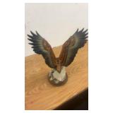 Giuseppe Armani Bald Eagle Porcelain Sculpture on Wooden Base