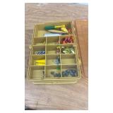 Two Vintage Tackle Boxes with Fishing Lures and Accessories
