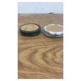Set of 4 Marble and Stone Coasters with Cork Inserts
