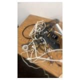 Assorted Lot of Power Strips and Mixed Cables