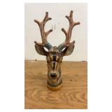 Collection of Vintage Ceramic Decanters Including Deer and Fish Designs