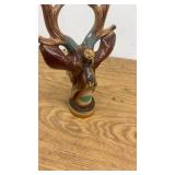 Collection of Vintage Ceramic Decanters Including Deer and Fish Designs