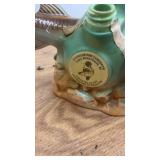 Collection of Vintage Ceramic Decanters Including Deer and Fish Designs