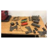 Vintage Lionel Train Set with Engines, Cars, Track Sections, and Transformers