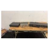 Lot of 3 Vintage Stereo Components: Realistic CD-6000 CD Changer, Centrex AH-65 8 Track Deck, Fisher AV/TA Receiver