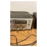 Lot of 3 Vintage Stereo Components: Realistic CD-6000 CD Changer, Centrex AH-65 8 Track Deck, Fisher AV/TA Receiver