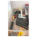 Large HO Scale Model Train Collection with Engines, Cars, Tracks, Buildings, and Manuals