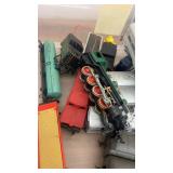 Large HO Scale Model Train Collection with Engines, Cars, Tracks, Buildings, and Manuals