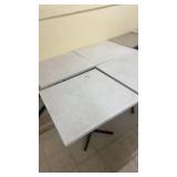 Set of 4 Square Commercial Dining Tables with Metal Bases
