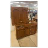 Collection of Used Oak Kitchen Cabinets with Drawers and Doors