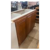 Collection of Used Oak Kitchen Cabinets with Drawers and Doors