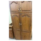 Collection of Used Oak Kitchen Cabinets with Drawers and Doors