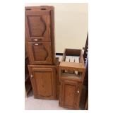 Collection of Used Oak Kitchen Cabinets with Drawers and Doors