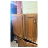 Collection of Used Oak Kitchen Cabinets with Drawers and Doors
