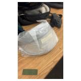 Stihl BG 50 Gas Leaf Blower and 3 Motorcycle Helmets Assortment