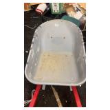 ACE Dual-Wheel Poly Wheelbarrow with Metal Frame