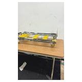 Used Folding Rolling Step Ladder with Yellow Steps