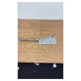 Vintage Meat Cleaver with Wooden Handle