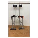 Pair of Adjustable Drywall Stilts with Straps