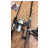 Fishing Bundle with 2 Rods, Reels, and Assorted Tackle Boxes