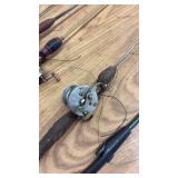Collection of 5 Vintage Fishing Rods with Reels