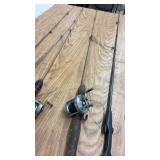 Collection of 5 Vintage Fishing Rods with Reels