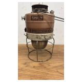 Collection of 5 Vintage Metal Lanterns Including Kamp Lite and Assorted Red and Blue Lanterns