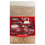 Toolbox and Organizer Set with Electrical Connectors, Tools, and Hardware