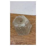 Vintage Iridescent Embossed Glass Lamp Shade