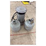 Propane Cylinder Heater with 2 Propane Tanks - 80,000 BTU