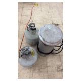 Propane Cylinder Heater with 2 Propane Tanks - 80,000 BTU