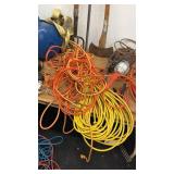 Assorted Power Tools, Hand Tools, Extension Cords, and Air Tank Lot