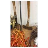 Assorted Power Tools, Hand Tools, Extension Cords, and Air Tank Lot