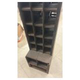 Vintage U.S. Postal Brass Mailbox Bank Cabinet with 20 Compartments