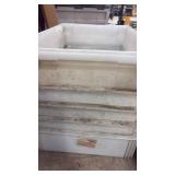 Set of Commercial Plastic Food Service Bins and Trays