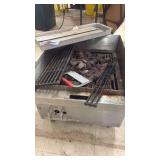 Commercial Countertop Gas Lava Rock Grill with Crinkle Cutter Tool