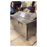 True TSQ-48 Commercial Stainless Steel Sandwich Prep Table Refrigerator