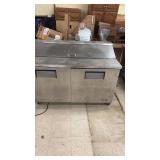 True TSQ-48 Commercial Stainless Steel Sandwich Prep Table Refrigerator