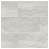 MSI Pallet of 28 Cases of- Pavia Gray 24 in. x 48 in. Polished Porcelain Quartzite Look Floor and Wall Tile (total of 448 sq. ft.) Retail Value of $1,783