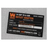 WEN GNA650 240V 50-Amp 12000-Watt Generator to Appliance Adapter, NEMA 14-50P 4-Prong Plug to NEMA 6-50R 3-Prong Appliance Outlet