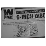WEN 6502T 4.3-Amp 4 x 36 in. Belt and 6 in. Disc Sander with Cast Iron Base