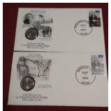 (2) 2004 Louisiana Purchase Nickel 1st Day Covers - P & D