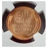 1945-D Wheat Penny - NGC MS65 RD