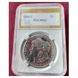 1889-S Morgan Dollar - PGA MS62 - Key Date!