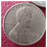 (3) 1943 Steel Pennies - P/D/S